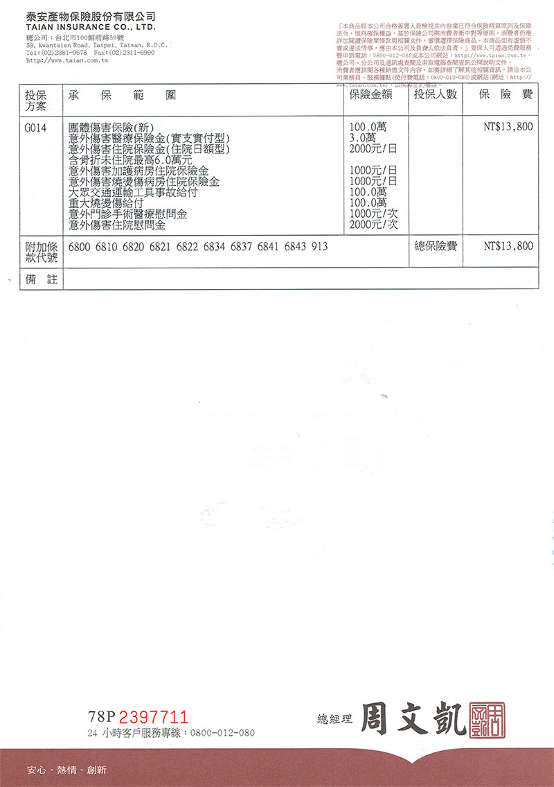 團體傷害保險